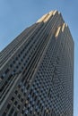 Skyscrapers in New York seen from below. Royalty Free Stock Photo