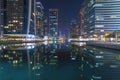 Skyscrapers, Night View, Dubai, Dec.2017 Royalty Free Stock Photo