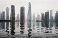 skyscrapers are now partially or fully submerged underwater, a stark reminder of the ongoing impact of climate change