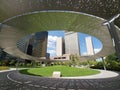 Skyscrapers and Pacific plaza in downtown of city Dallas TX USA Royalty Free Stock Photo