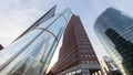 Skyscrapers at Potsdamer Platz in Berlin. It is an important public square and traffic intersection in the centre of Berlin