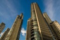 Skyscrapers in Puerto Madero neighborhood in Buenos Aires against blue sky Royalty Free Stock Photo