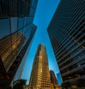 Skyscrapers in San Francisco - dramatic angle