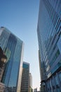 Skyscrapers in the Shiodome area of Minato. Tokyo. Japan Royalty Free Stock Photo