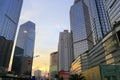 Skyscrapers at sunrise in guangzhou