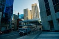 Skyscrapers towering over Calgary Alberta Canada - dec, 2019 Royalty Free Stock Photo