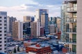 Skyscrapers towering over Calgary Alberta Canada - dec, 2019 Royalty Free Stock Photo