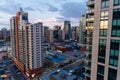 Skyscrapers towering over Calgary Alberta Canada - dec, 2019 Royalty Free Stock Photo