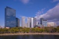 Skyscrapers view on Osaka cast park Osaka Japan