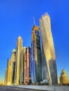 Skyscrapers in the World's Tallest Tower Block, Dubai Royalty Free Stock Photo