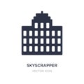 skyscrapper icon on white background. Simple element illustration from City elements concept