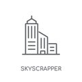 Skyscrapper linear icon. Modern outline Skyscrapper logo concept