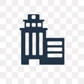 Skyscrapper vector icon isolated on transparent background, Skyscrapper transparency concept can be used web and mobile