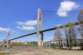 Skytrain bridge on a sunny day Royalty Free Stock Photo