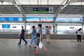 Skytrain passengers at BTS Bearing Station