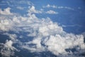 View of the sky and clouds from the airplane window Royalty Free Stock Photo