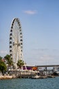 Skyviews Miami ferris wheel at Bayside Marketplace tourist attraction Royalty Free Stock Photo