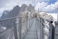 Skywalk on Dachstein.  Stairway to Nothingness. Suspension Bridge in the Austrian Alps. Schladming-Dachstein, Austria, Europe Royalty Free Stock Photo