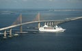 SkyWay Bridge and Cruise ship