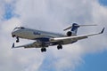 SkyWest Airlines Bombardier CRJ-700 Flying By Royalty Free Stock Photo