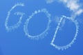 Skywritten God Royalty Free Stock Photo