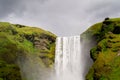 SkÃÂ³gafoss tourist popular waterfall, Iceland Royalty Free Stock Photo