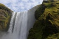 Looking up at SkÃ³gafoss