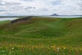 Pseudo craters near Lake Myvatn in Iceland