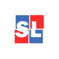 SL Modern Simple Initial Logo Royalty Free Stock Photo