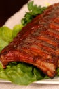 Slab of barbeque ribs Royalty Free Stock Photo