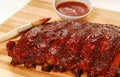Slab of BBQ spare ribs Royalty Free Stock Photo