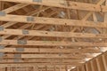 Residential home construction prefab trusses Royalty Free Stock Photo