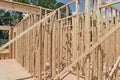 Residential home construction stud framing Royalty Free Stock Photo
