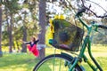 Slack line in the city park. Royalty Free Stock Photo