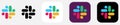 Slack logos set