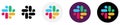 Slack vector logos set