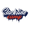 Slackline camp lettering logo