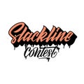 Slackline contest lettering logo