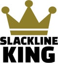 Slackline king with crown