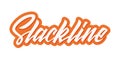 Slackline orange lettering logo