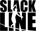 Slackline word with cutout