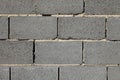 Slag cinder blocks or expanded brickwork. Grey wall, texture and background