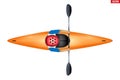 Slalom Single Kayak with paddler