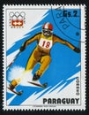 Slalom skier at Winter Olympics in Innsbruck Royalty Free Stock Photo