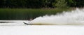 Slalom waterskier skiing slalom Royalty Free Stock Photo