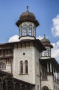 Details of old casino and castle hotels, in Slanic Moldova, Romania Royalty Free Stock Photo