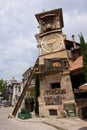 Slanted clock tower Royalty Free Stock Photo