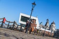 Slanted image of the Liverpool waterfront Royalty Free Stock Photo