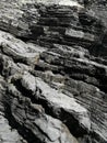 Slanted rock cliffs in Italy
