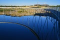 Slanted view of Brickpit Ring Walk at Sydney Olympic Park Royalty Free Stock Photo